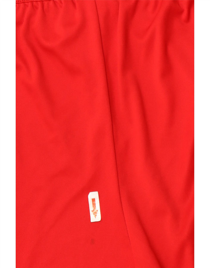 Adidas Short de Sport Climalite Homme Rouge Moyen Polyester Colorblock