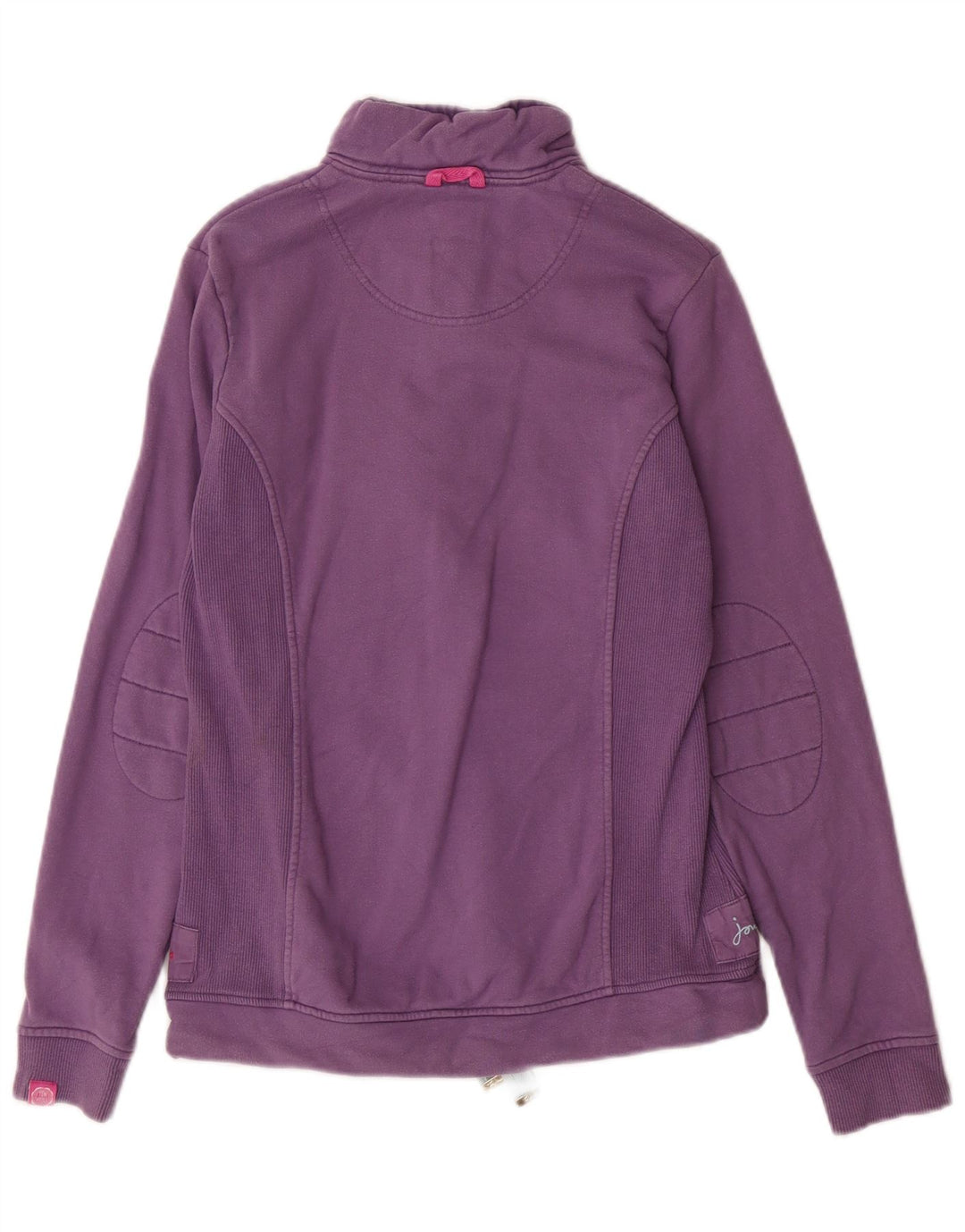 Joules Womens Button Neck Sweatshirt Jumper UK 8 Small Violet Coton