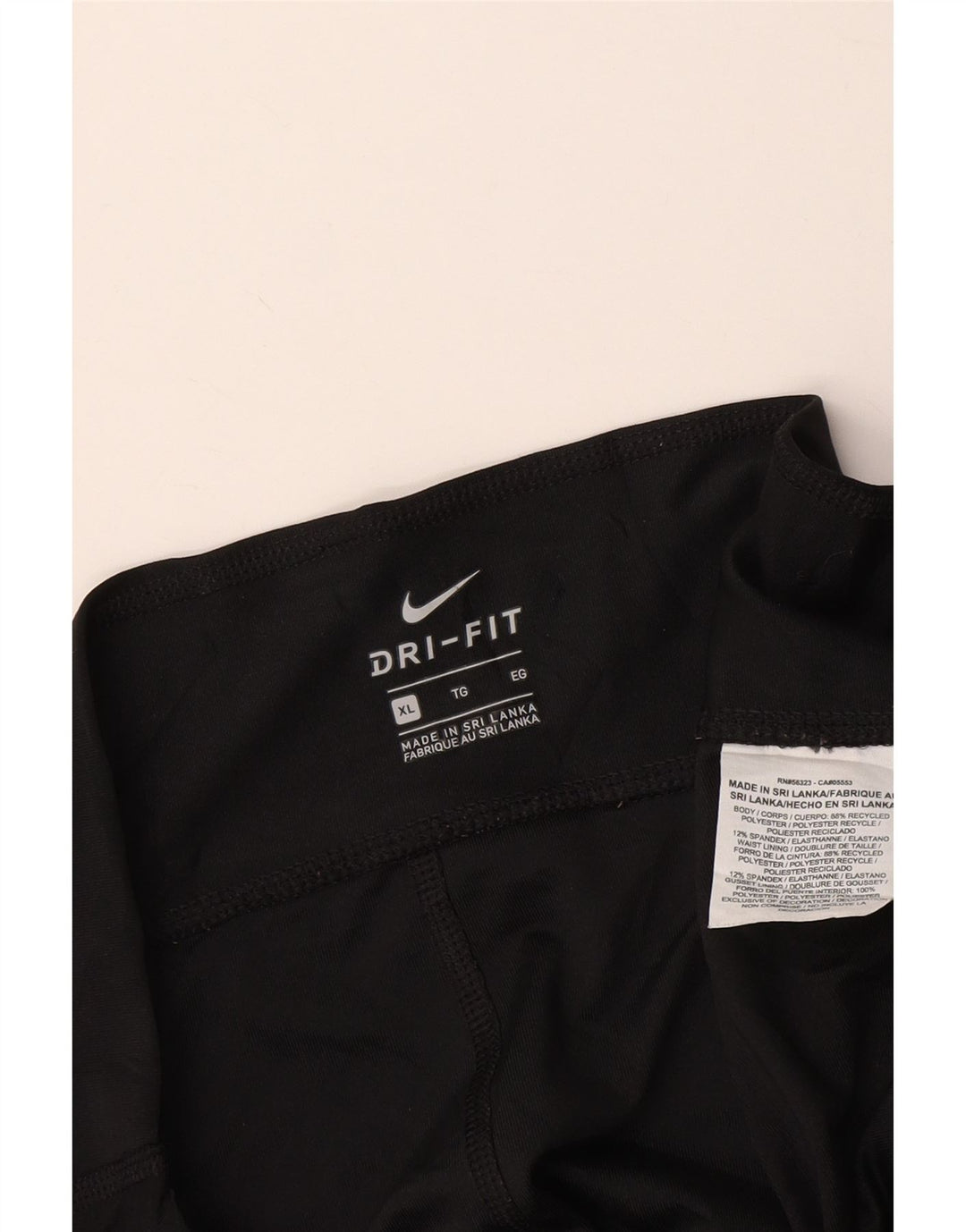 NIKE Legging Capri Dri Fit Graphic pour femme UK 18 XL Noir Polyester