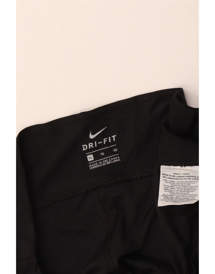 NIKE Legging Capri Dri Fit Graphic pour femme UK 18 XL Noir Polyester