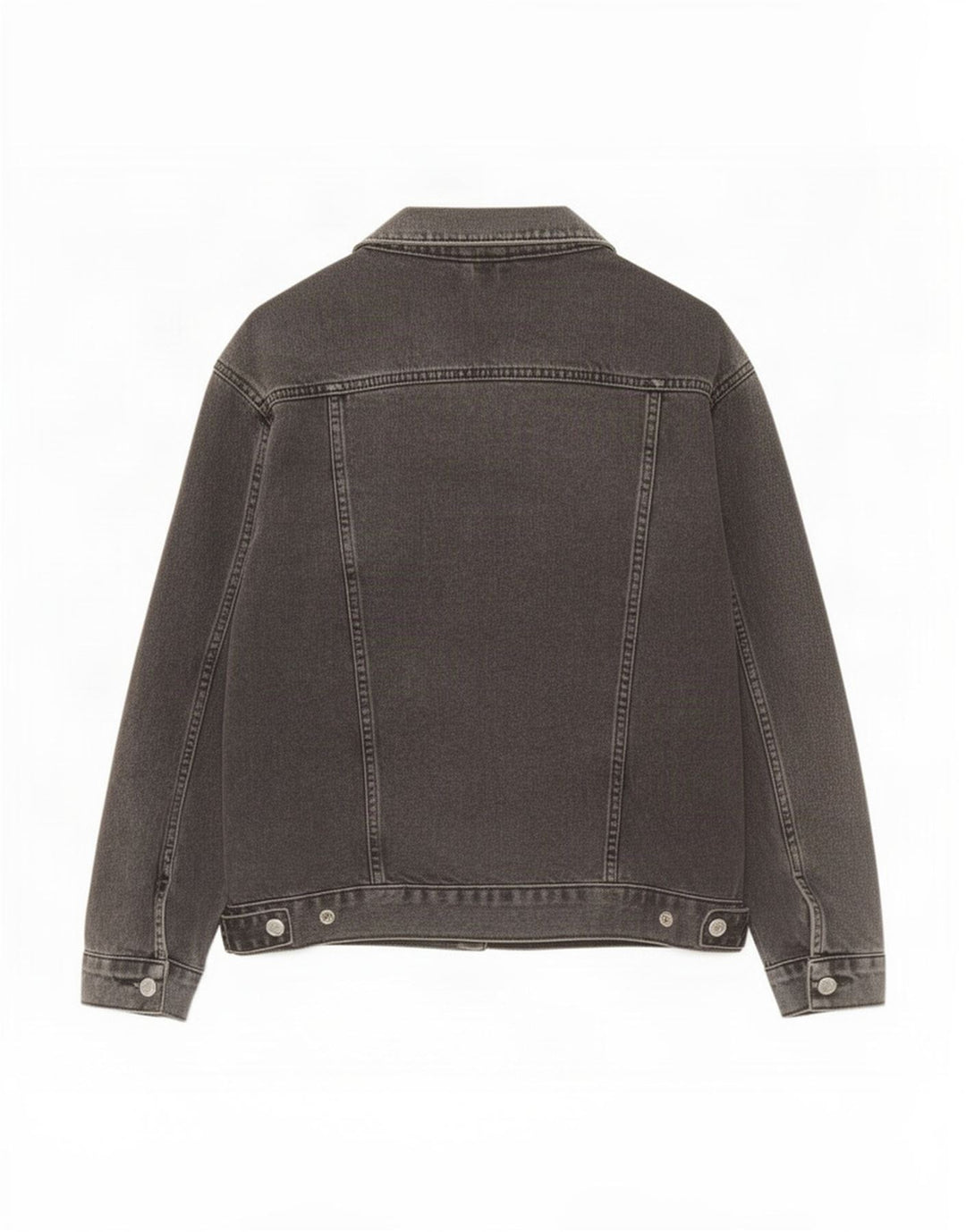 Topshop Veste en jean pour femme UK 8 Small Noir Coton