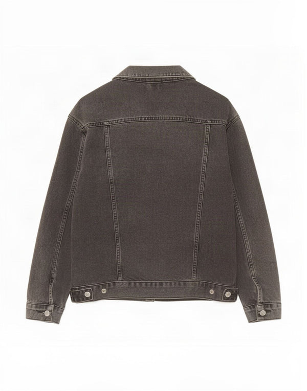 Topshop Veste en jean pour femme UK 8 Small Noir Coton