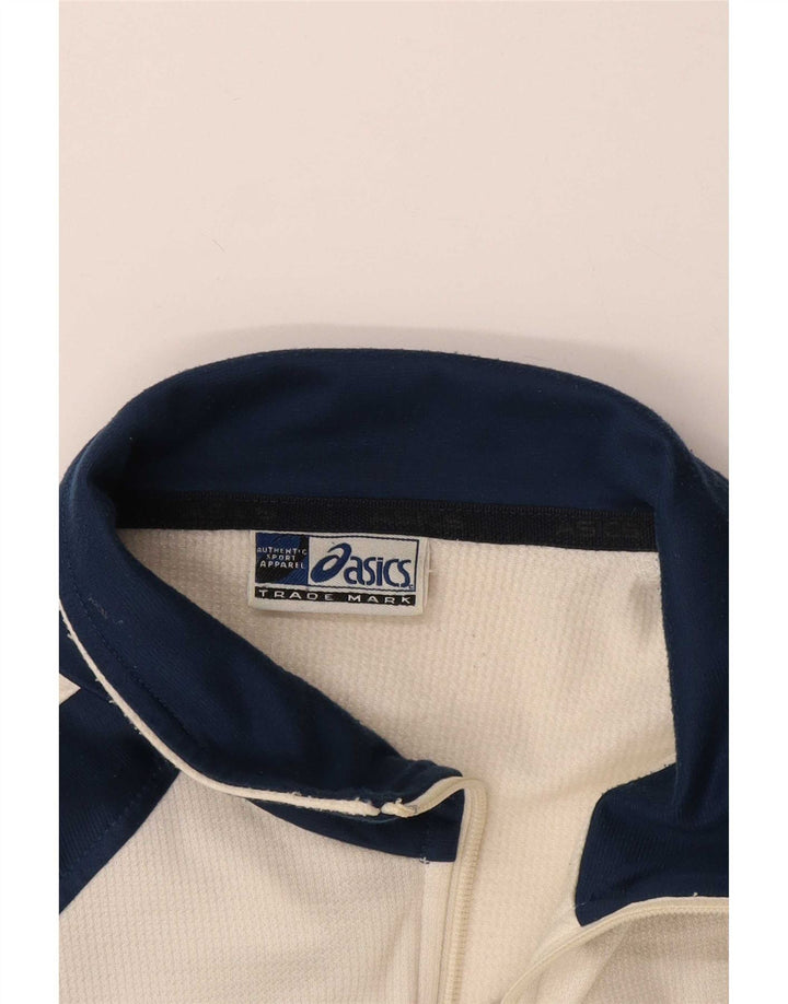 Asics Veste de survêtement pour femme UK 18 XL Blanc Colourblock