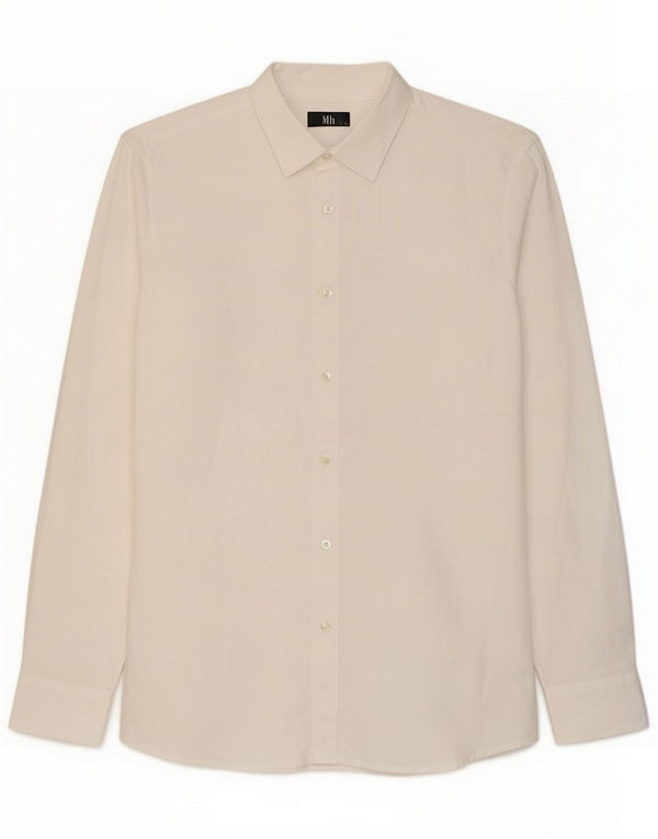 Zara Mens Slim Fit Shirt Large White