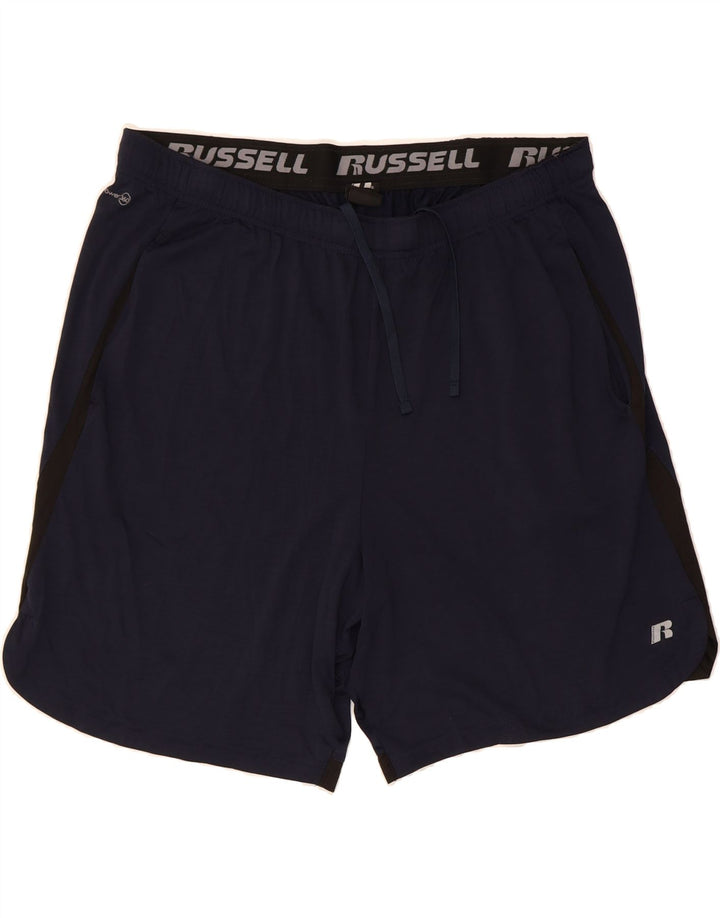 RUSSELL ATHLETIC Mens Sport Shorts XL  Navy Blue Vintage Russell Athletic and Second-Hand Russell Athletic from Messina Hembry 
