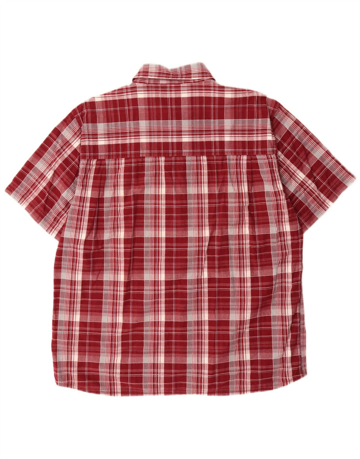 Wrangler Chemise à manches courtes pour homme XL en coton à carreaux rouges