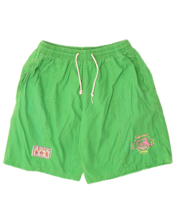 vintage Womens Graphic Swimming Shorts Grand Coton Vert Rétro