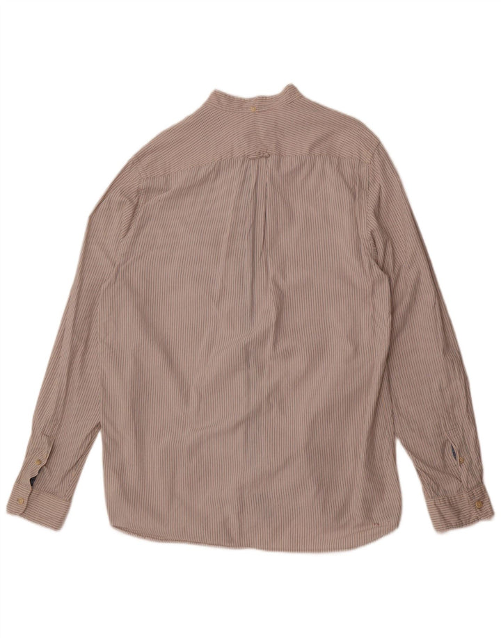 Woolrich Chemise Homme Large Blanc Rayé Coton