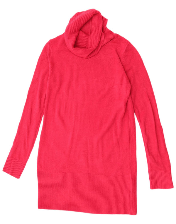 Marks & Spencer Robe pull à manches longues et col roulé pour femme UK 10 Small Rose