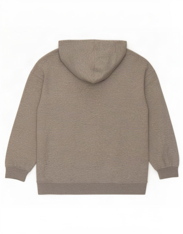 Zara Pull À Capuche Homme Gris Moyen Polyester