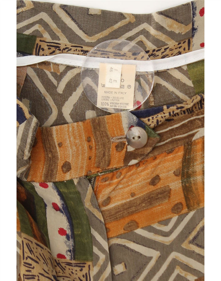 VINTAGE Short décontracté taille haute pour femme IT 46 Large W28 multicolore