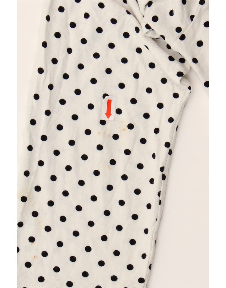 HOBBS Chemisier à manches 3/4 pour femme avec nœud sur le devant, taille 36, petit pois blanc