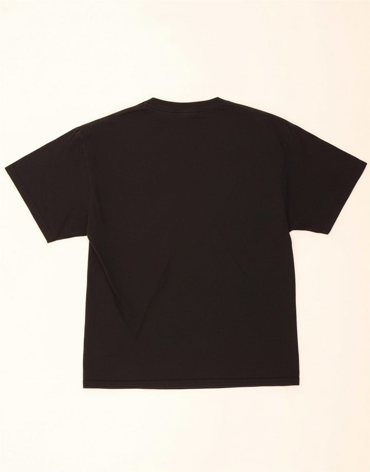 REEBOK Mens Graphic T-Shirt Top Large Black Cotton