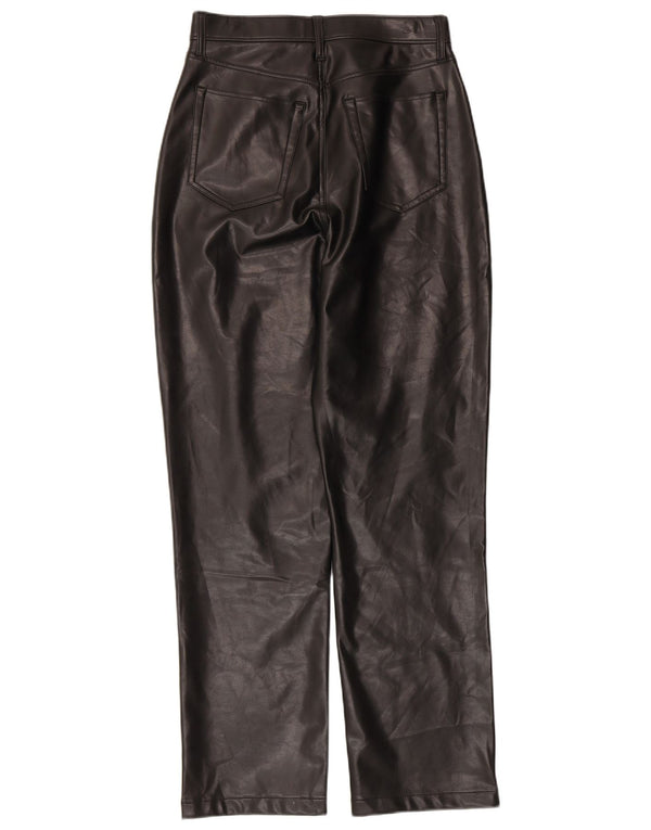 Abercrombie & Fitch Pantalon droit en simili cuir pour femme US 8 Medium W29 L