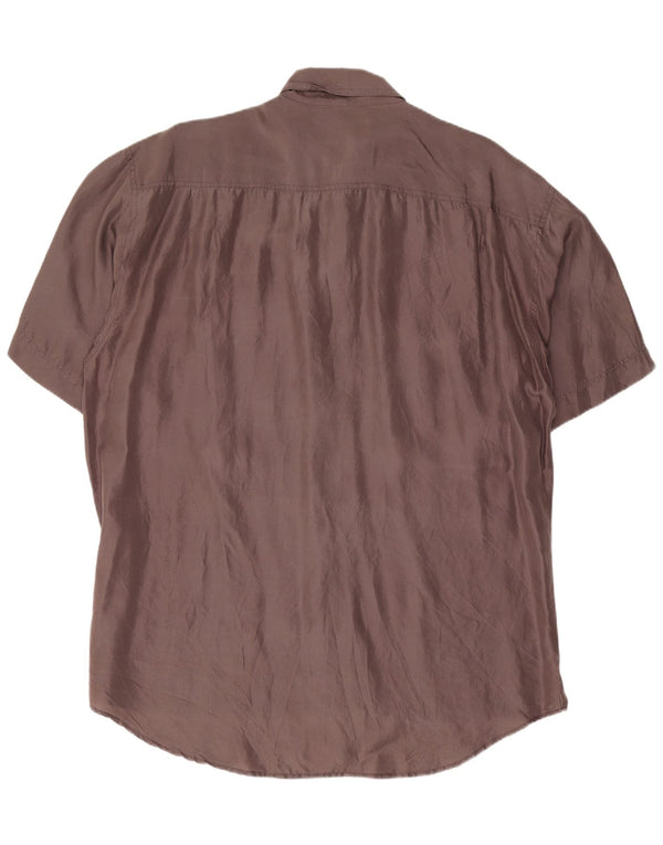 Accanto Chemise à manches courtes pour homme Taille 39/40 Gris moyen