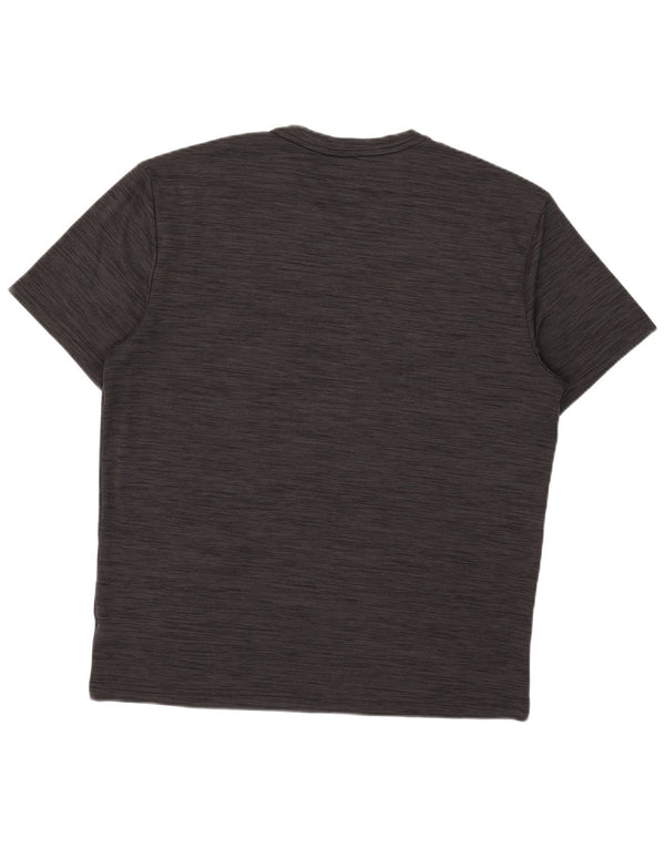 Reebok T-Shirt Top XL Homme Gris Moucheté Polyester