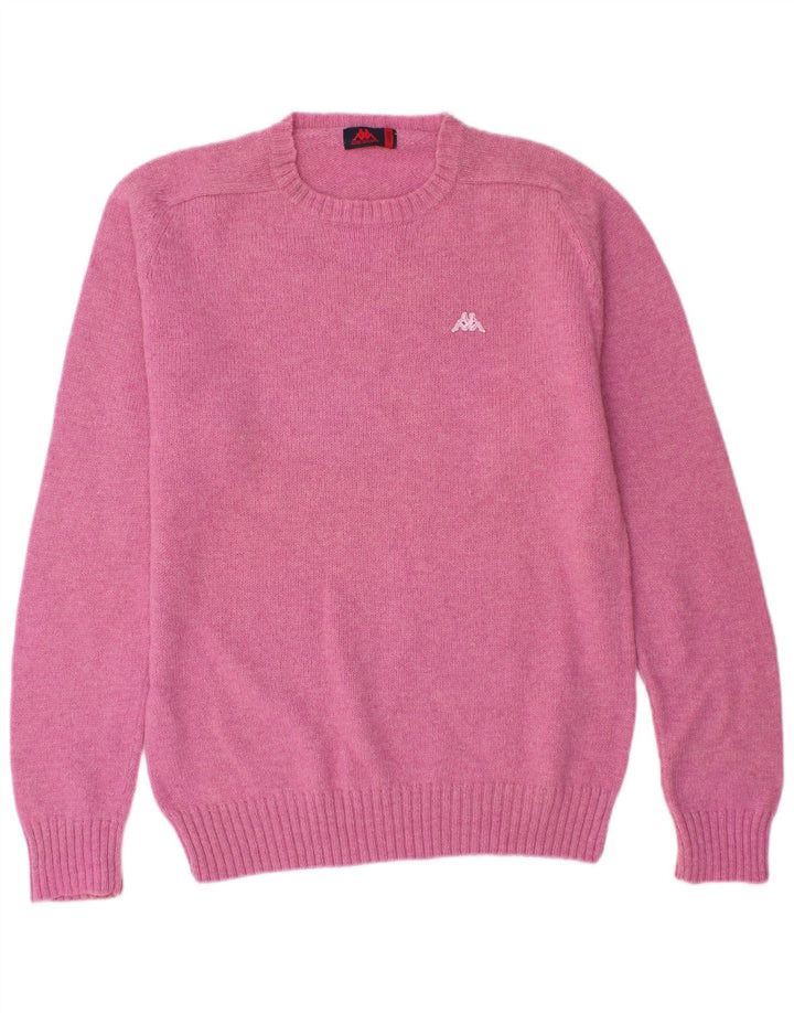 KAPPA Pull à col rond pour homme en laine rose Large