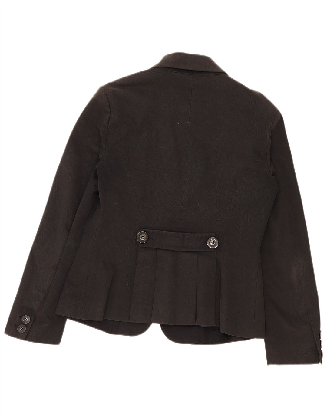MARELLA Veste blazer à 1 bouton pour femme UK 12 en coton noir moyen