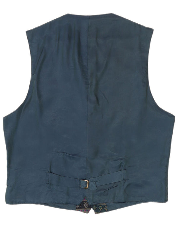 gilet homme vintage XL Bleu Marine Géométrique Polyester