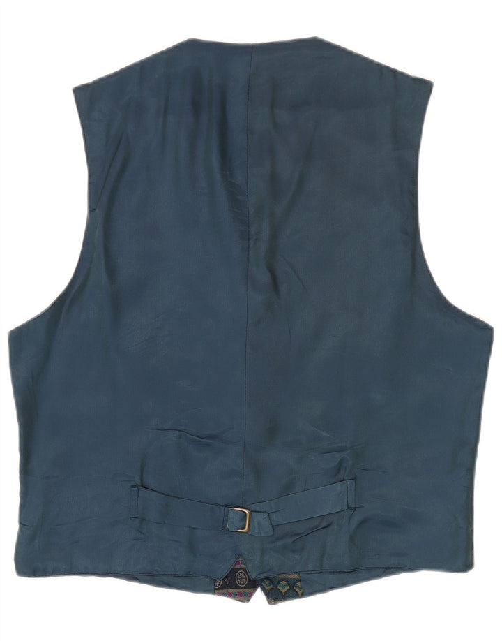 gilet homme vintage XL Bleu Marine Géométrique Polyester