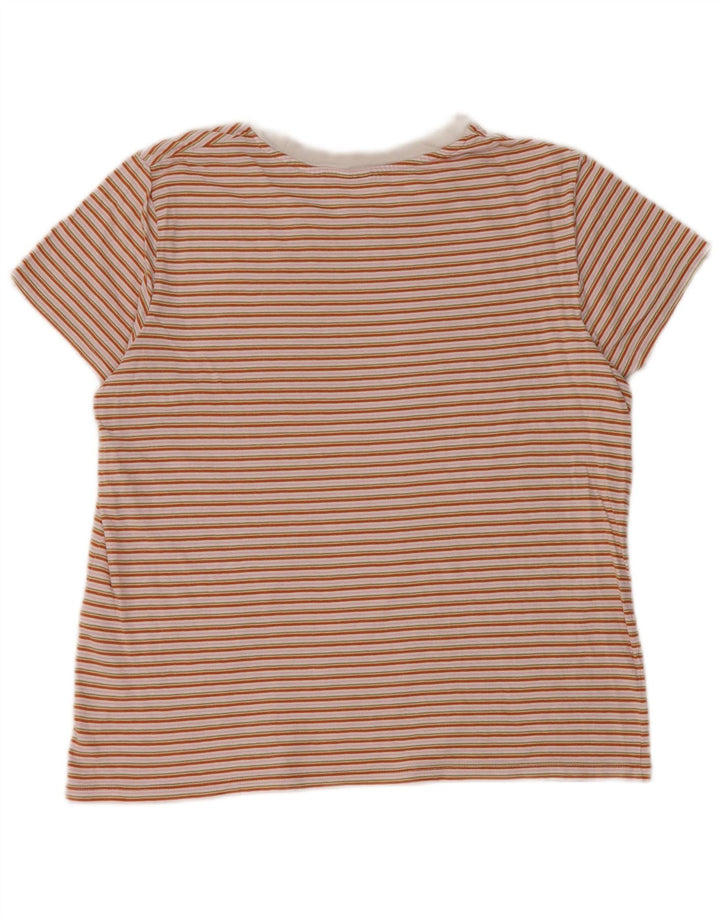 LEVI'S T-Shirt Femme UK 44 Medium Multicolore Rayé Coton