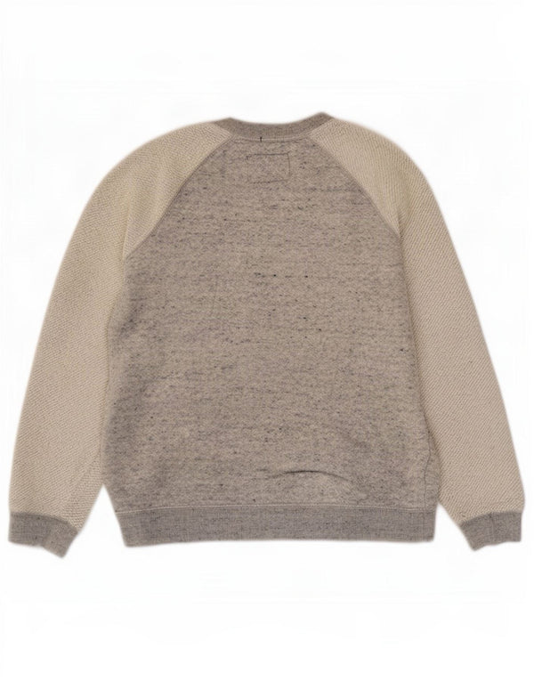Superdry Sweat-shirt graphique pour femme UK 10 Small Gris Colourblock