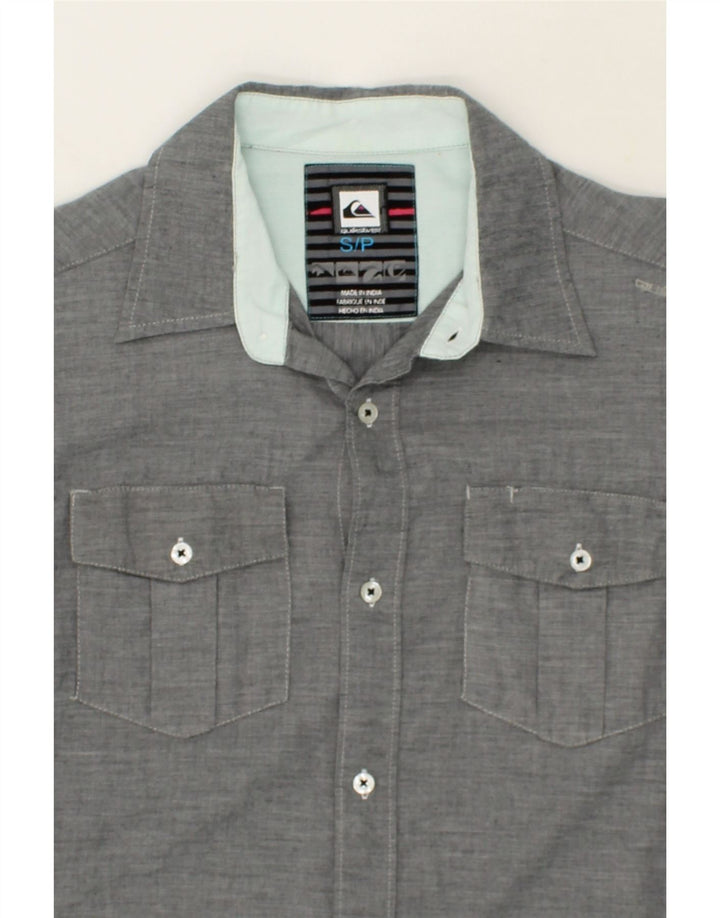 QUIKSILVER Mens Shirt Small Grey Cotton Vintage Quiksilver and Second-Hand Quiksilver from Messina Hembry 