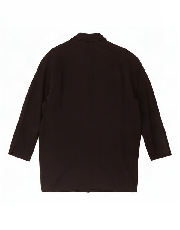 Zara Veste blazer ouverte à manches 3/4 pour femme UK 14 Lyocell noir moyen