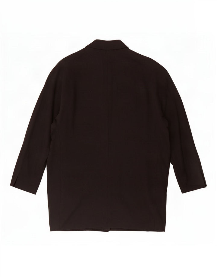 Zara Veste blazer ouverte à manches 3/4 pour femme UK 14 Lyocell noir moyen