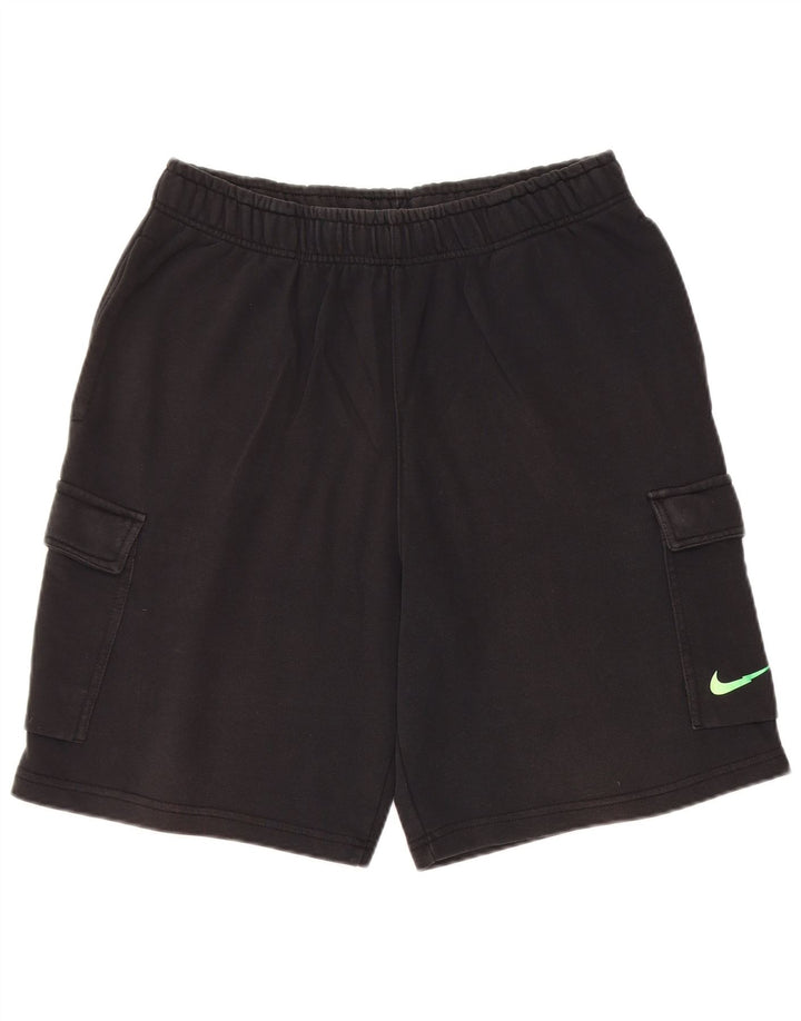 Nike Short de sport coupe standard pour homme en coton noir moyen