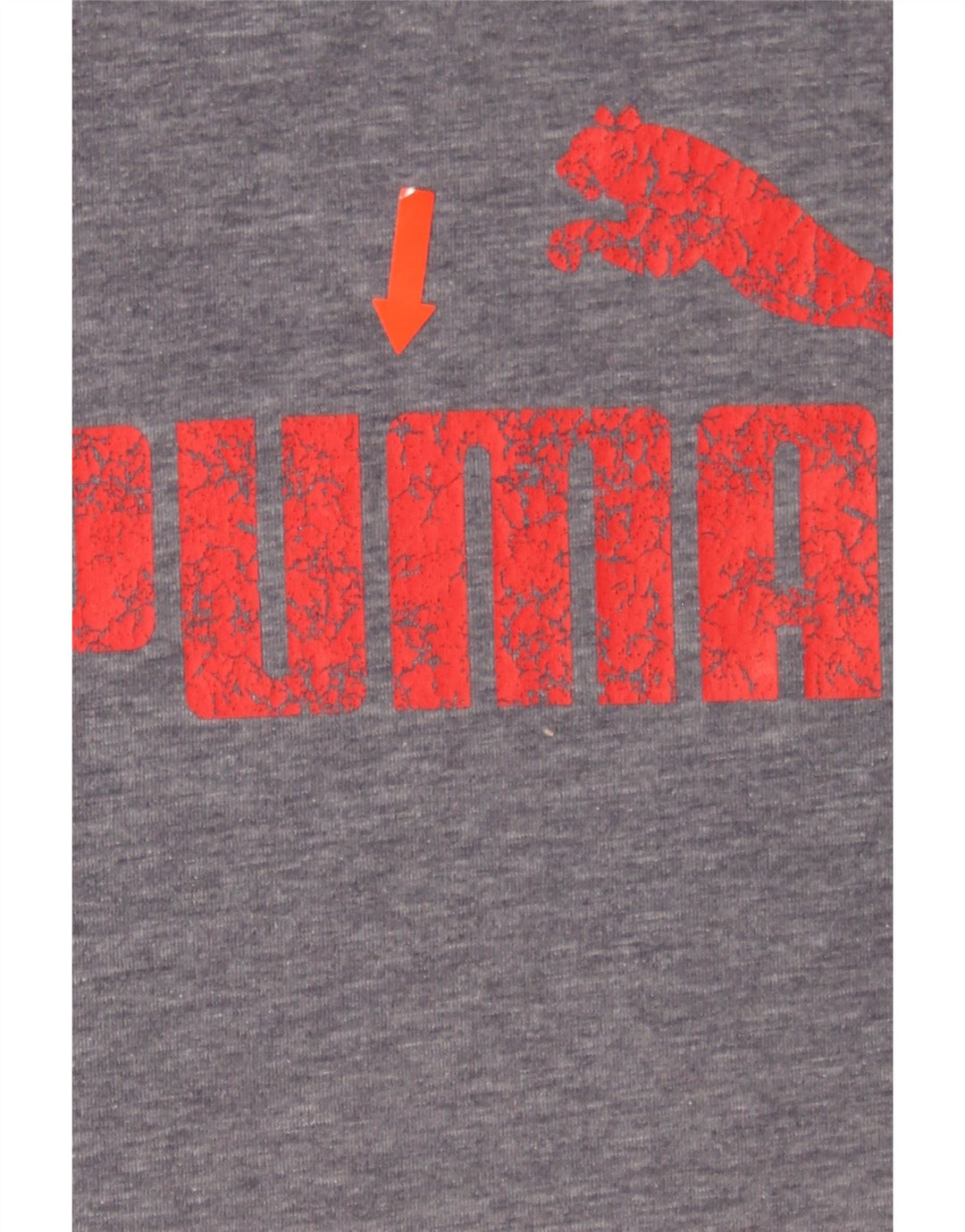 PUMA Mens Graphic T-Shirt Top Medium Grey Vintage Puma and Second-Hand Puma from Messina Hembry 