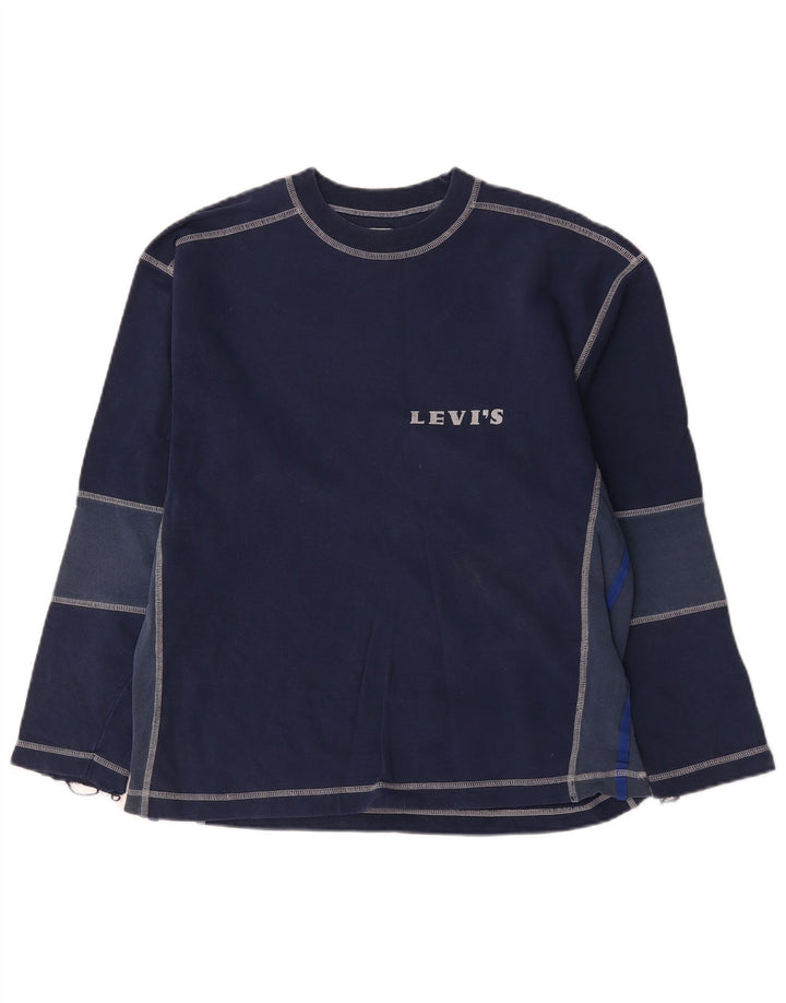 Levi's Top Manches Longues Homme Bleu Marine Moyen Colorblock Coton
