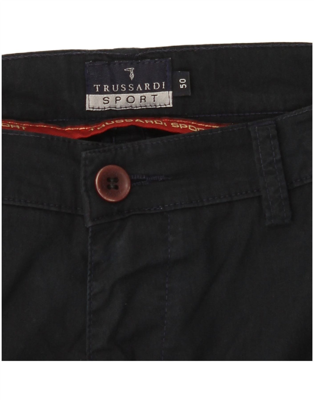 TRUSSARDI Pantalon Chino Droit Homme IT 50 Large W30 L31 Bleu Marine