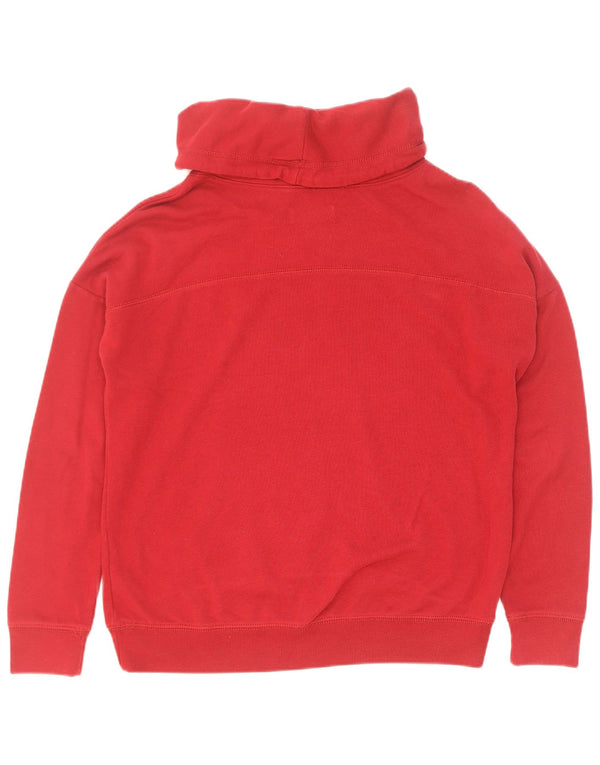 Hollister Womens Los Angeles Oversized Sweatshirt Jumper UK 10 Small Red