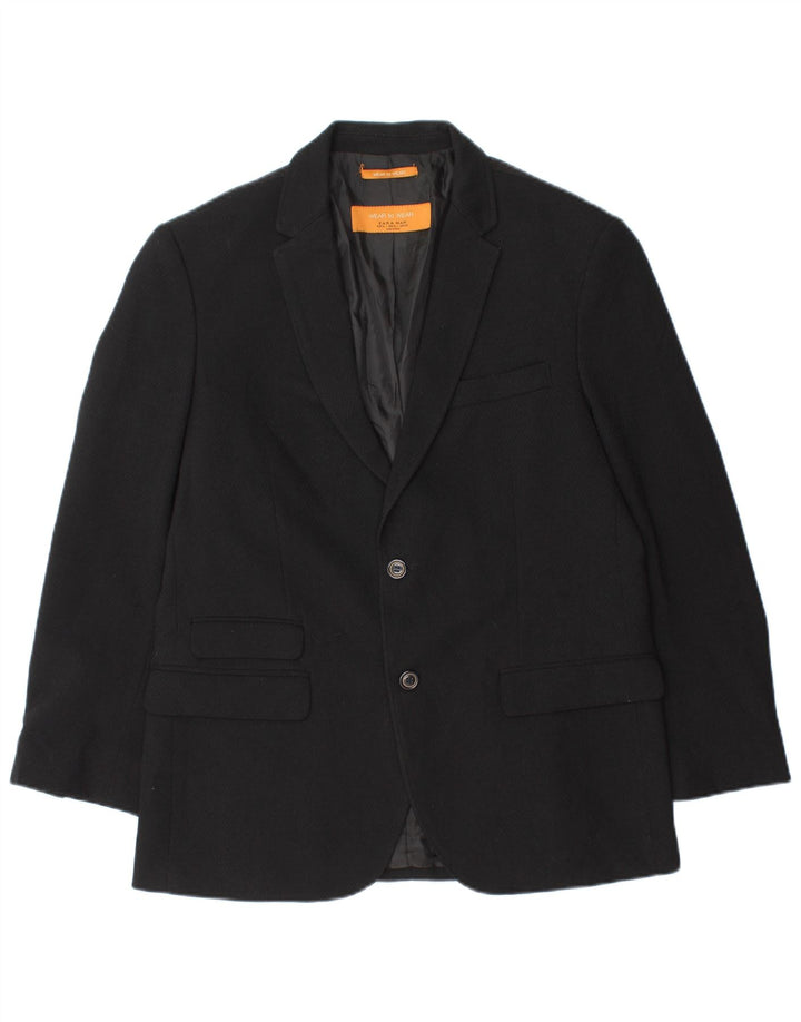 Zara Veste blazer à 2 boutons pour homme UK 42 XL Noir