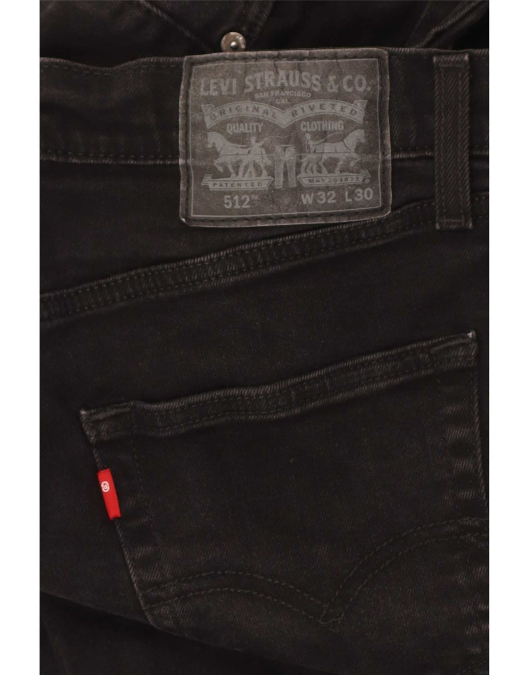 Levi's Jean Slim 512 Homme W32 L30 Noir Coton