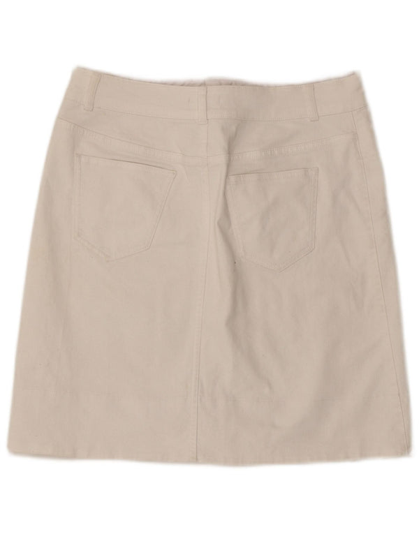 Hobbs Jupe en jean pour femme UK 14 Large W33 Coton blanc