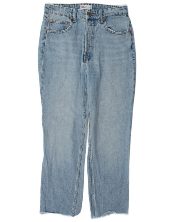 Zara Jean droit femme EU 38 Small W28 L26 coton bleu