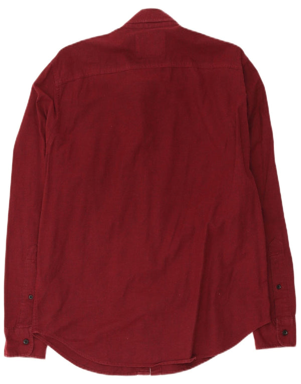 Hollister Chemise Homme Coton Bordeaux Moyen