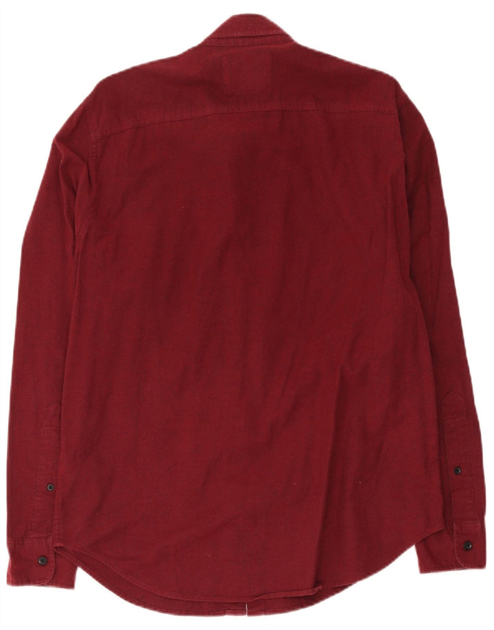 Hollister Chemise Homme Coton Bordeaux Moyen