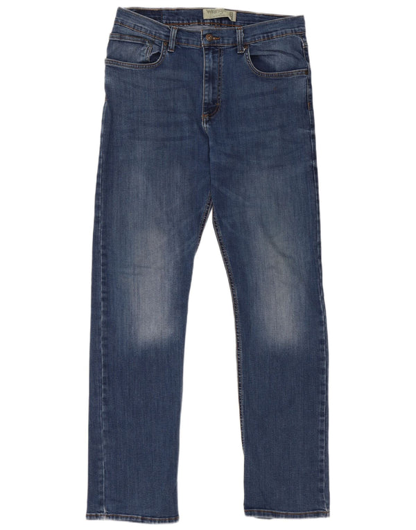 Wrangler Jean droit femme 34 L32 bleu coton