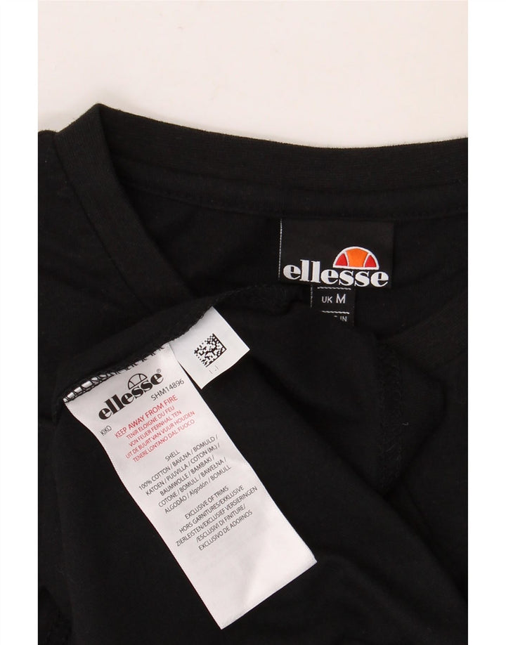ELLESSE T-Shirt Graphique Homme Noir Moyen Coton
