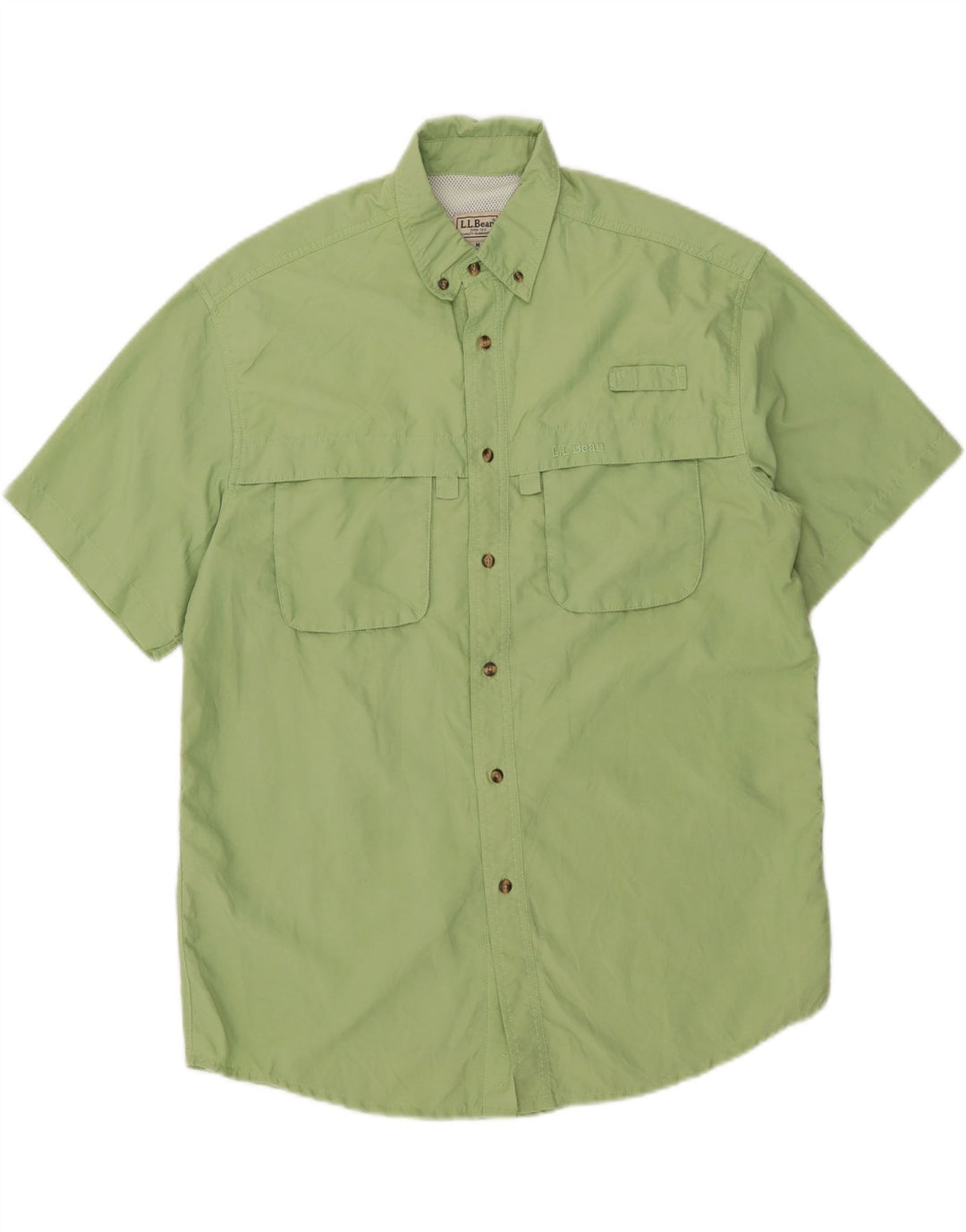 L.L.BEAN Chemise à Manches Courtes Homme Nylon Vert Moyen