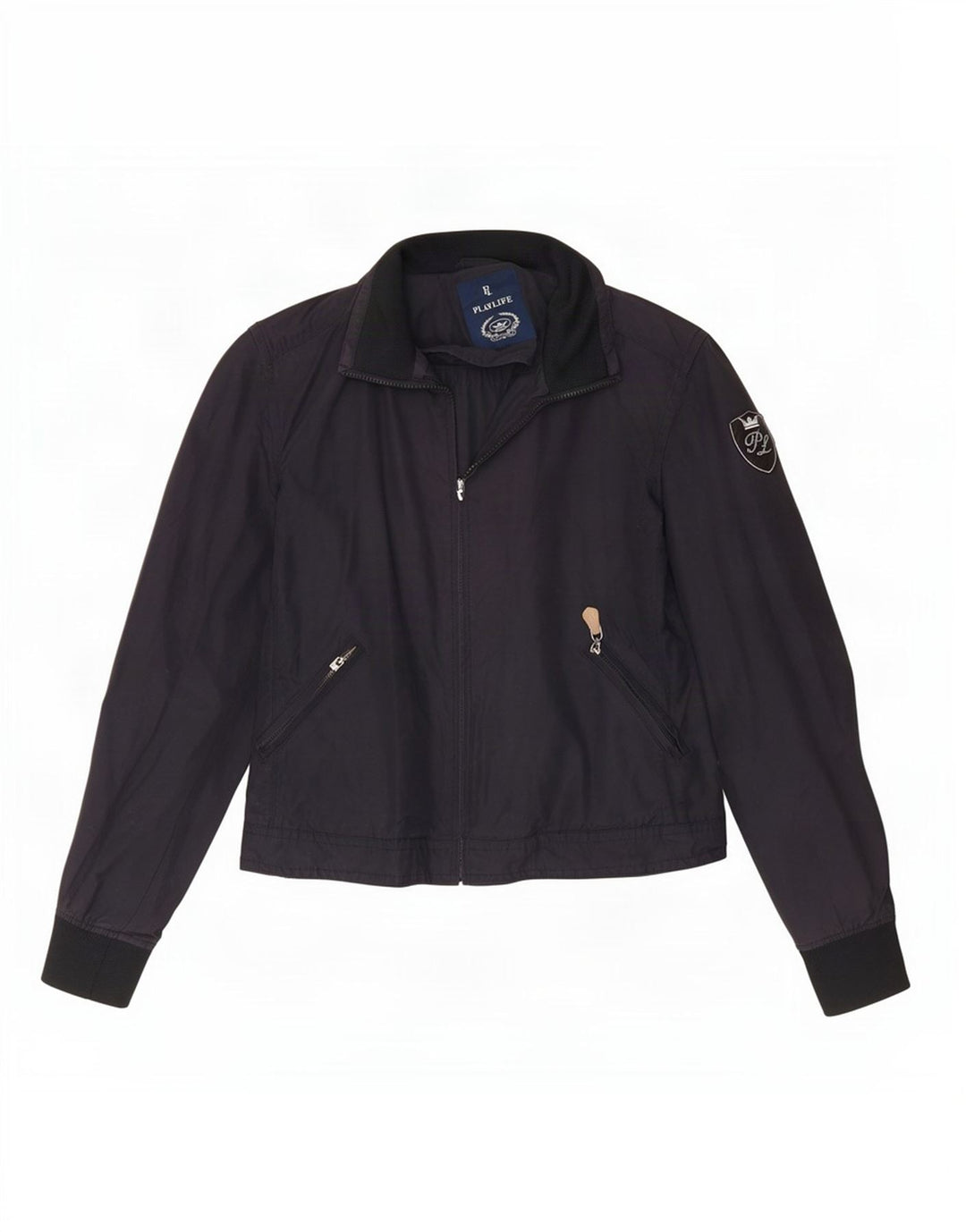 Playlife Veste Bomber Femme UK 16 Large Bleu Marine Coton