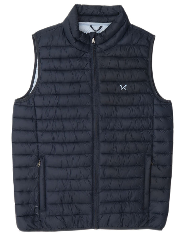 Crew Clothing Gilet rembourré pour homme UK 36 Small Bleu marine Nylon