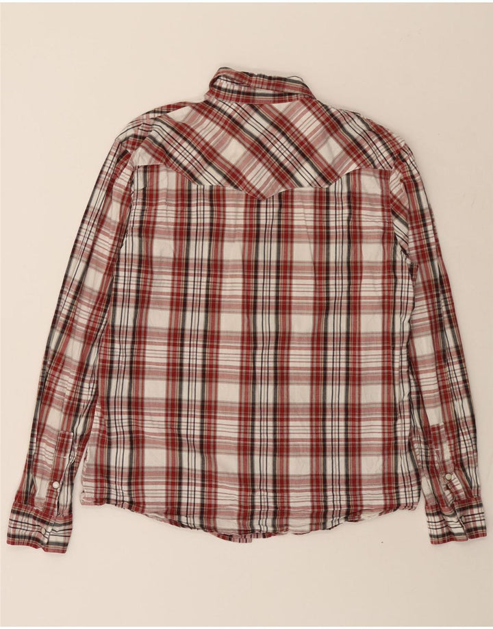 WRANGLER Chemise Regular Fit Homme Coton à Carreaux Rouge Moyen
