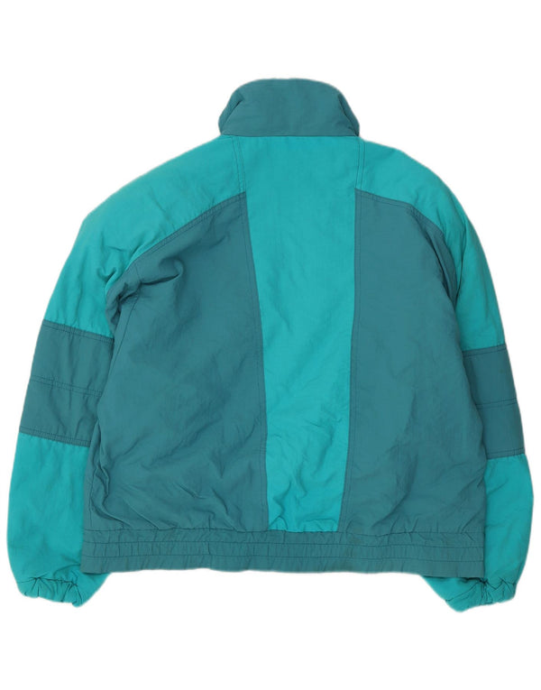 Veste coupe-vent vintage pour homme UK 38 Medium Turquoise Colourblock