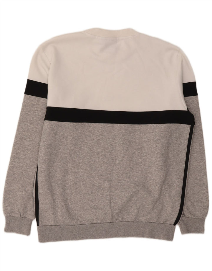 Adidas Mens Graphic Sweatshirt Jumper Medium White Colourblock Polyester