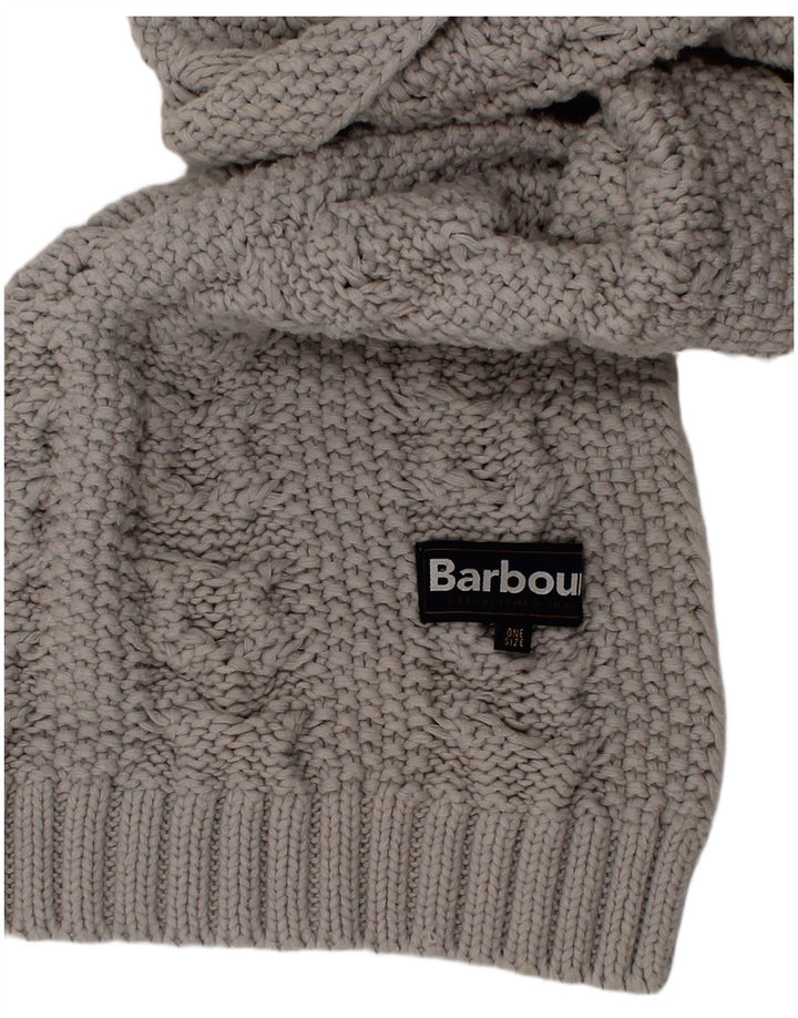 Barbour Écharpe rectangulaire en tricot pour femme, taille unique, gris