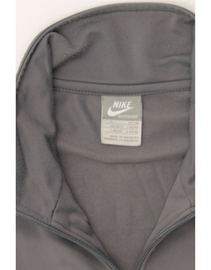 NIKE Mens Graphic Tracksuit Top Jacket UK 35/37 Small Grey Colourblock Vintage Nike and Second-Hand Nike from Messina Hembry 